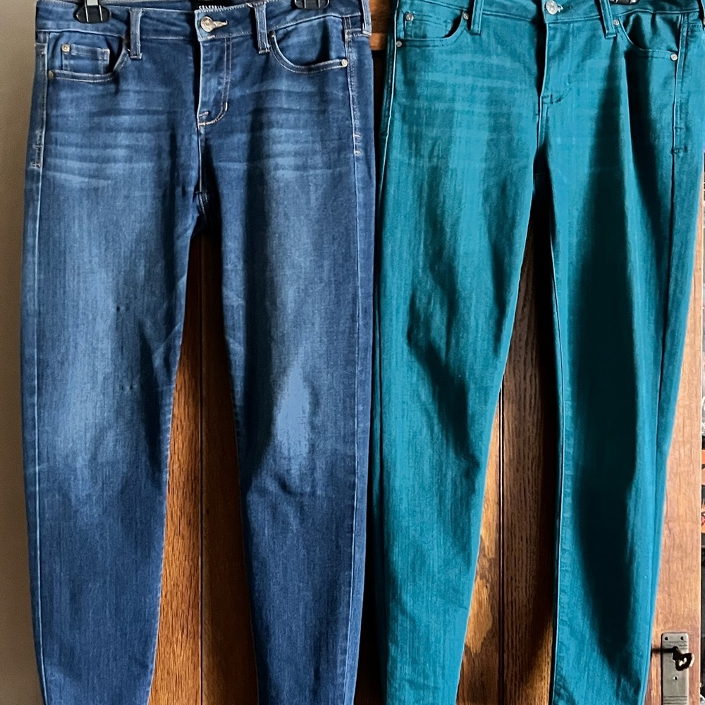 2 Jeans! Celebrity Pink | Mid Rise Ankle Skinny Dark Blue Washed | Teal Jeans